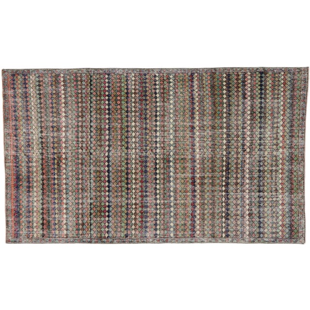Vintage Turkish Sivas Rug With Mid-Century Modern Style - 05'03 X 09'00 For Sale - Image 10 of 10