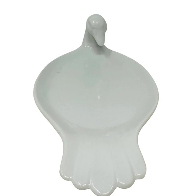 Ceramic Vintage Limoges White Ceramic Swan Serving Dish Made in France For Sale - Image 7 of 11
