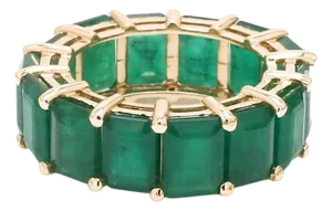 Natural 4.78 cts emerald ring in 14k gold