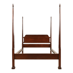 Harden Georgian Carved Solid Cherry Wood Queen Size Poster Bed
