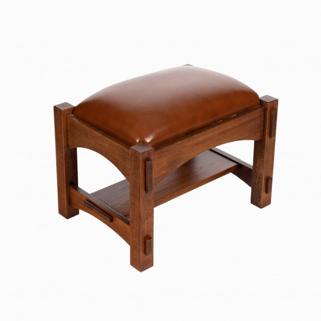 Craftsman / Mission Mortise and Tenon Foot Stool - Chestnut For Sale - Image 11 of 12