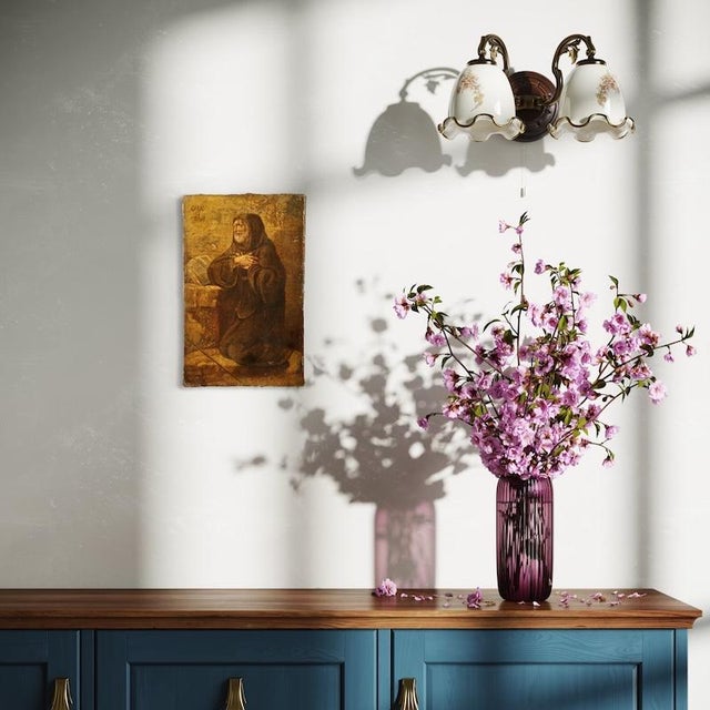 Italian Artist, Saint Francis of Paola, 1670, Oil on Canvas For Sale - Image 3 of 13