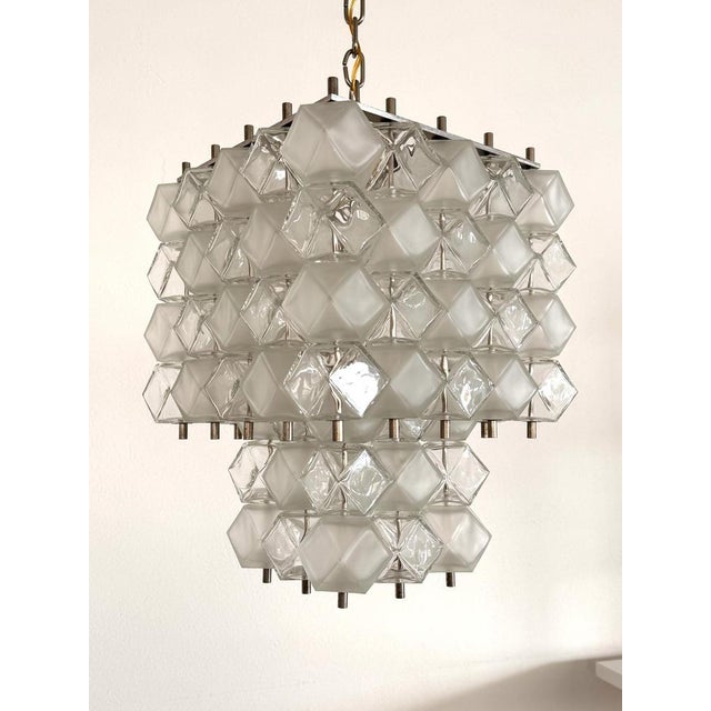 Mid-Century Modern Italian Murano Glass Geometric Pendant by Interlux, 1960s For Sale - Image 9 of 17