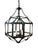 Mid 20th Century Octagonal Lantern Chandelier With Verdigris Finish and clear glass. H: 21.5" W: 15" D: 15" Overall height...