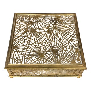 Early 20th Century Tiffany Studios Pine Needle Pattern Hankerchief Box For Sale