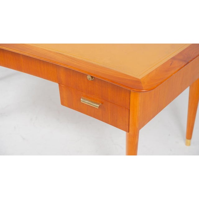 Mid-Century Modern Desk with Leather Top, 1940s For Sale - Image 14 of 16