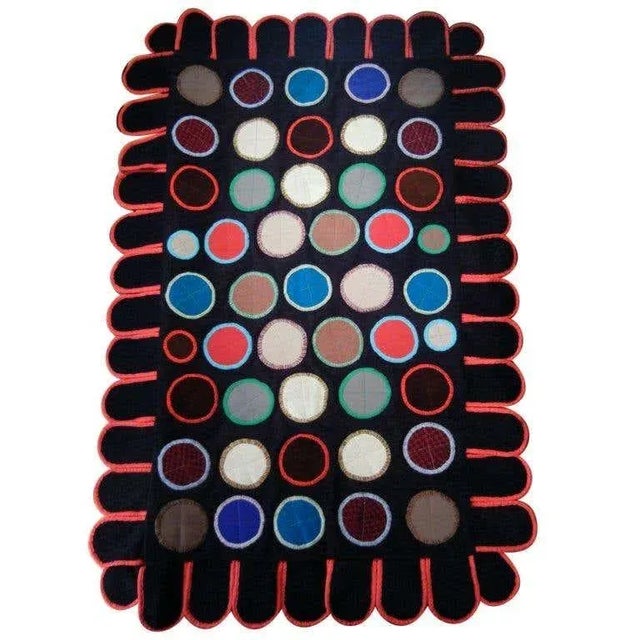 1960s Folk Art Pop Art Wall Hanging Quilt For Sale - Image 11 of 11