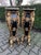 Late 20th Century Late 20th C. Italian Baroque Black Gold Pedestals - Pair For Sale - Image 5 of 11
