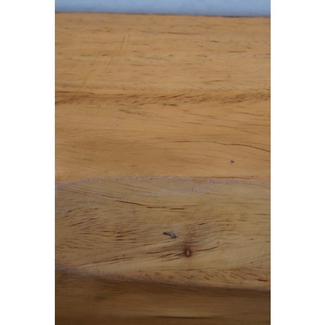 Artisan Carved Sculptural Oval Olive Wood Centerpiece Fruit Serving Bowl For Sale - Image 12 of 12