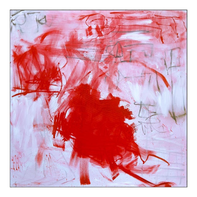 "Seeing Red" by Trixie Pitts Large Abstract Expressionist Oil Painting For Sale