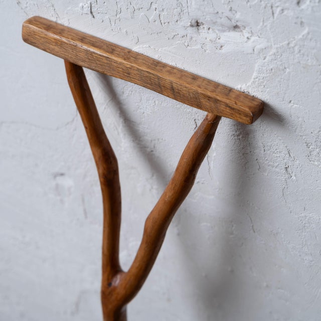 Wood Vernon Edwards Crutch-Form Walking Stick, 1980s For Sale - Image 7 of 9