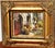 Guido Borelli Signed Oil Painting Italian Mediterranean Courtyard Ornate Frame For Sale - Image 4 of 17