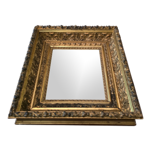 Antique Gilded Mirror With Wide Frame