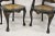 Wood Antique Chinoiserie Queen Anne Hand Painted Floral Cane Dining Chairs - Set of 4 For Sale - Image 7 of 12