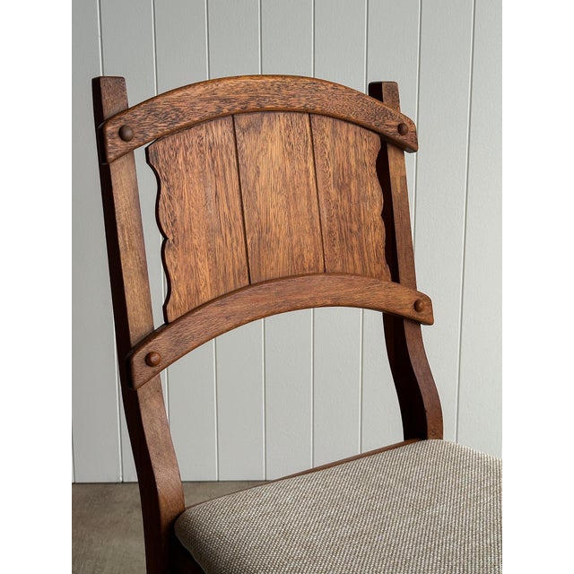 Set of Four Antique English Oak Dining Chairs, C. 1900 For Sale - Image 9 of 18