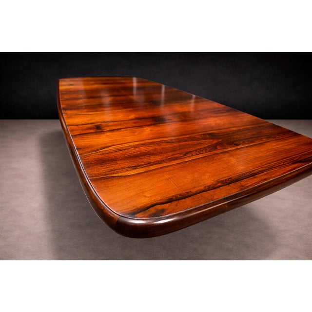 Brown Brazilian Mid-Century Modern Extendable Dining Table in Rosewood, Loher, 1960s For Sale - Image 8 of 11