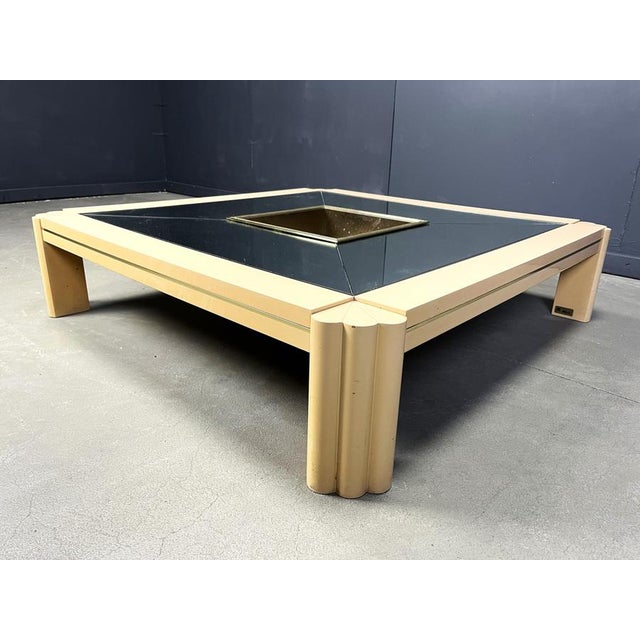 Vintage Lacquered Coffee Table attributed to Alain Delon for Maison Jansen, 1970s For Sale - Image 12 of 18