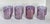 Set of 4 Postmodern Amethyst Glass Tumblers With Stepped Geometric Profile For Sale In Los Angeles - Image 6 of 8