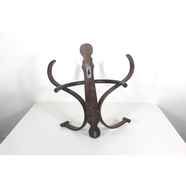 Vintage Thonet Style Wall Mounted Bent Wood Hat or Coat Hooks For Sale - Image 6 of 11