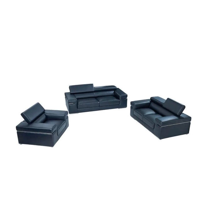 Soho Black 3-Piece Leather Match Living Room Set For Sale - Image 10 of 10