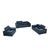 Soho Black 3-Piece Leather Match Living Room Set For Sale - Image 10 of 10