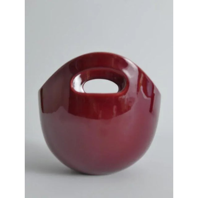 Purple Scandinavian Modern Stoneware Bowl by Syco, 1950s For Sale - Image 8 of 15