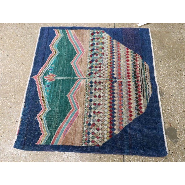 Mid 20th Century Galerie Shabab Collection Mid-20th Century Turkish Anatolian Square Rug For Sale - Image 5 of 6