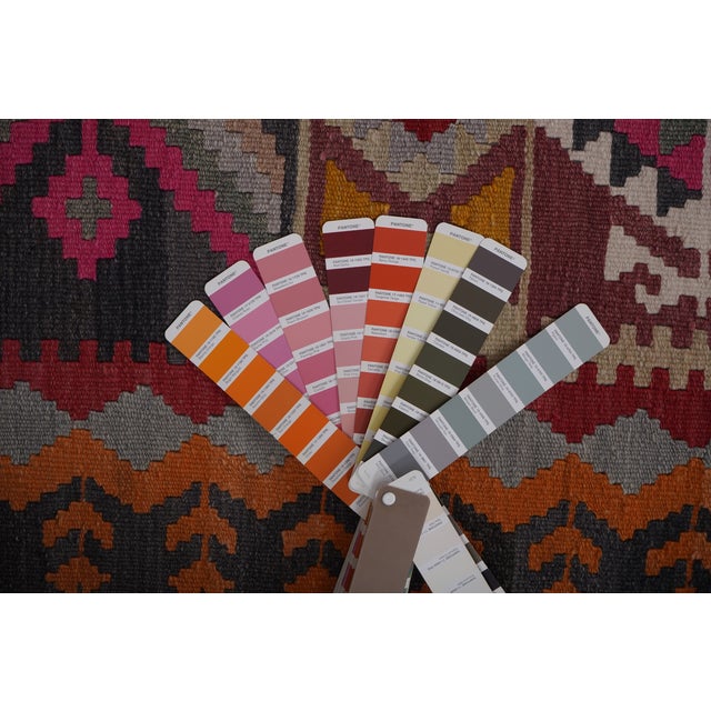 Vintage Striped Turkish Kilim Runner 2'8'' X 16'7'' For Sale - Image 11 of 11