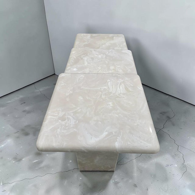 1980s Vintage Tall Marble Nesting Tables For Sale - Image 10 of 18