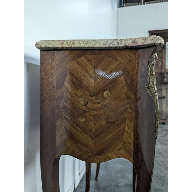 Louis XV Style Rosewood Bedside Tables, Set of 2 For Sale - Image 5 of 8