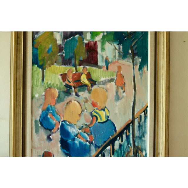 Nils Severin, Park View, Mid-20th Century, Oil on Canvas, Framed For Sale - Image 4 of 11
