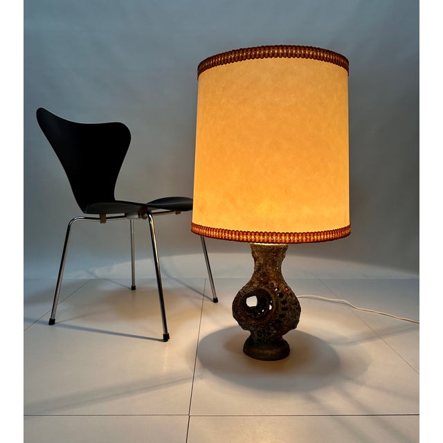 Large Sculptural Glazed Ceramic Art Table Lamp by Walter Gerhards, 1960s For Sale - Image 6 of 18