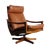 Vintage Norwegian Leather Reclining Chair For Sale