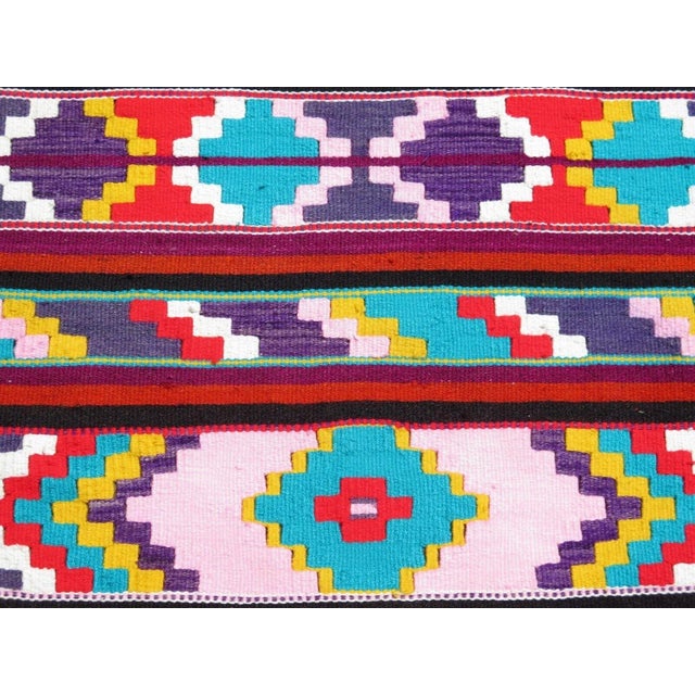 Turquoise 1960s Colorfull Vintage KIlim Runner - 30"x149" For Sale - Image 8 of 13