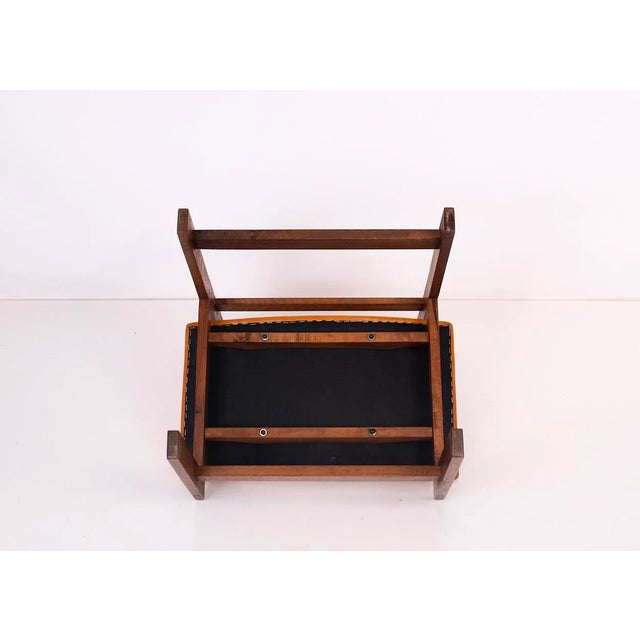 Spanish Rationalist Style Chair in Wood and Leather For Sale - Image 4 of 11