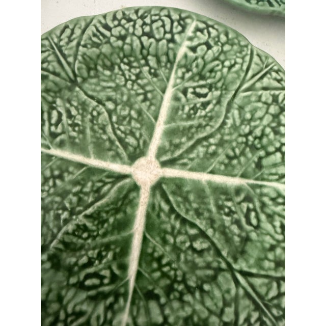 Set of three mismatched vintage Portuguese lettuce plates can be used as wall decorative plates as well. Dimensions:...