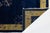 Art Deco 1920s Antique Chinese Art Deco Wool Rug in Midnight Blue & Ochre Gold For Sale - Image 3 of 12