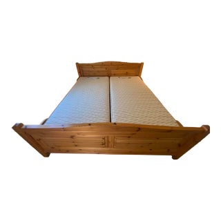 1980s Scandinavian Queen Bed Frame For Sale
