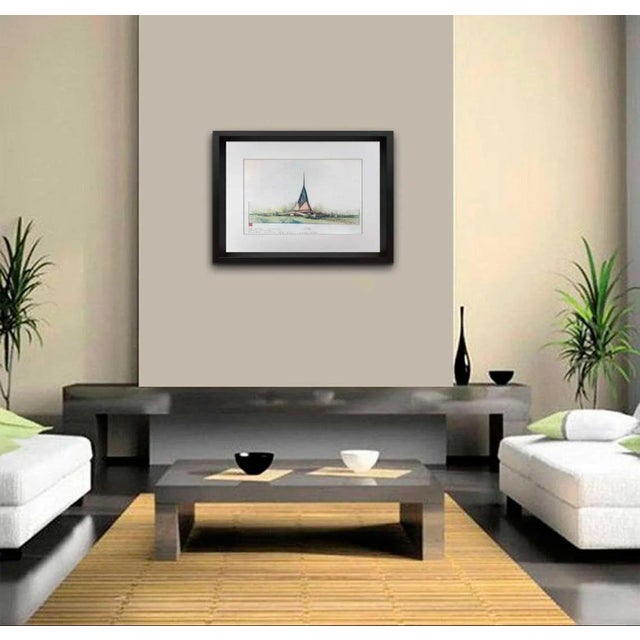 Limited Edition Frank Lloyd Wright Lithograph. Project: Trinity Chapel, Norman, Oklahoma 1958. Plate Size : 37 x 23.5cm....