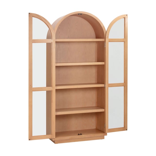 Marlow Natural Wood Display Cabinet For Sale In Los Angeles - Image 6 of 9