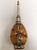 Handcrafted Moroccan Moorish glass perfume bottle or rose water sprinkler with raised embossed silvered metal floral...
