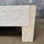Vintage Post Modern Half Moon Beige Wood & Travertine Coffee Table For Sale - Image 10 of 12