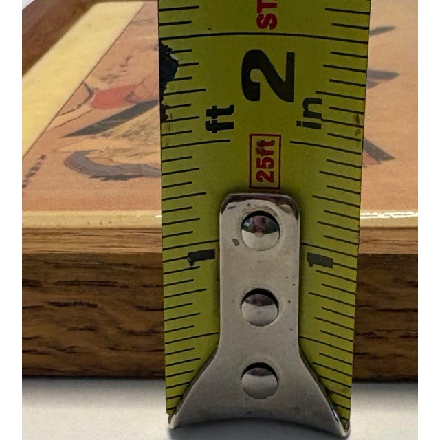 Vintage Framed Japanese Ukiyo-E Style Print of Women With Umbrellas in Wood Frame For Sale In Indianapolis - Image 6 of 8