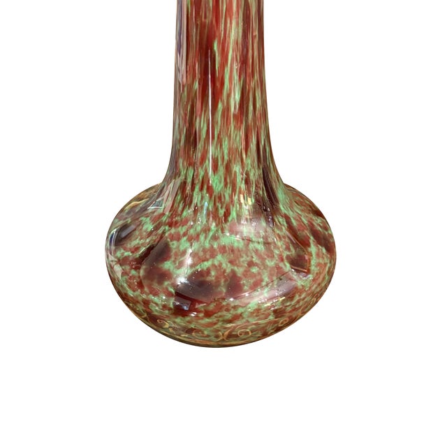 French Monumental French Schneider Art Glass Vase For Sale - Image 3 of 6