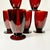 1920s 1920s Antique Art Deco Boho Chic Hollywood Regency Ruby Red Footed Tumbler Glasses - Set of 6 For Sale - Image 5 of 11