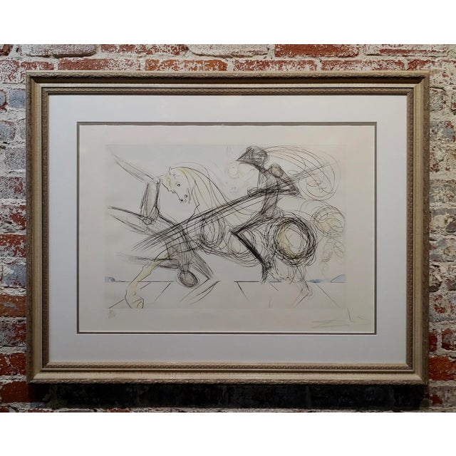 Salvador Dali - the Black Knight - Color Etching For Sale - Image 9 of 9