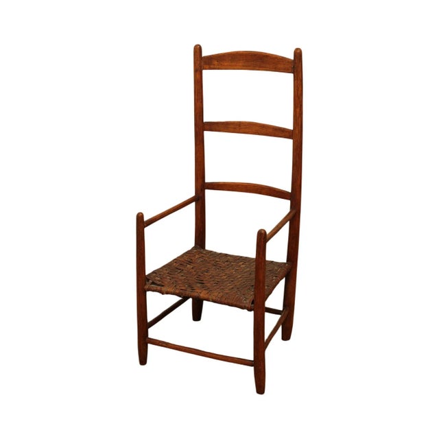 Youth Ladder Back Chair with Basketweave Cane Seat For Sale - Image 13 of 13