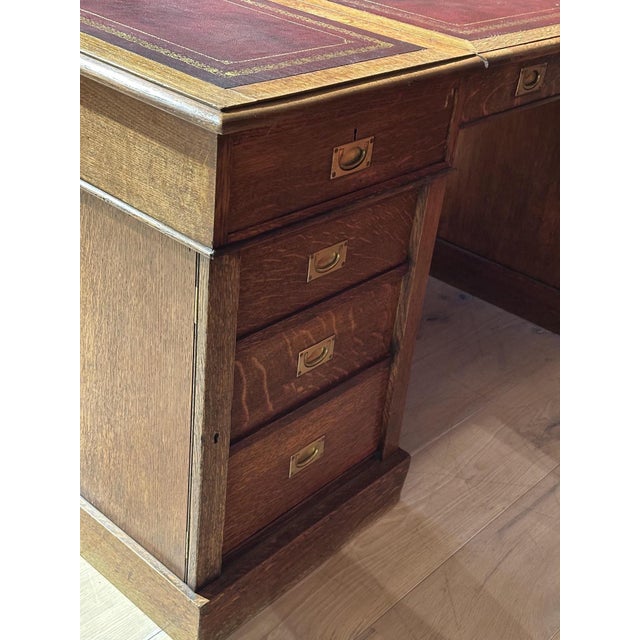 Large Partners Desk, 1890s For Sale - Image 9 of 16