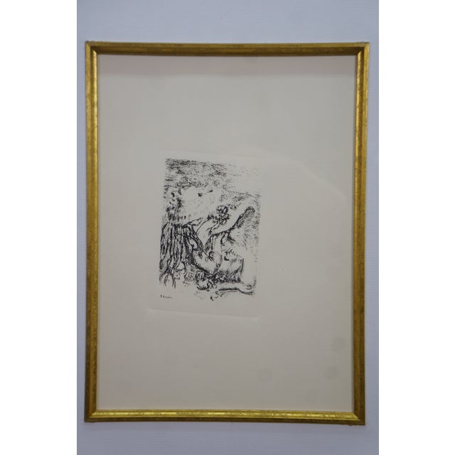Pierre-Auguste Renoir Mid 20th Century Pierre-Auguste Renoir Le Chapeau Épinglé Pinning the Hat Lithograph Reproduction For Sale - Image 4 of 11