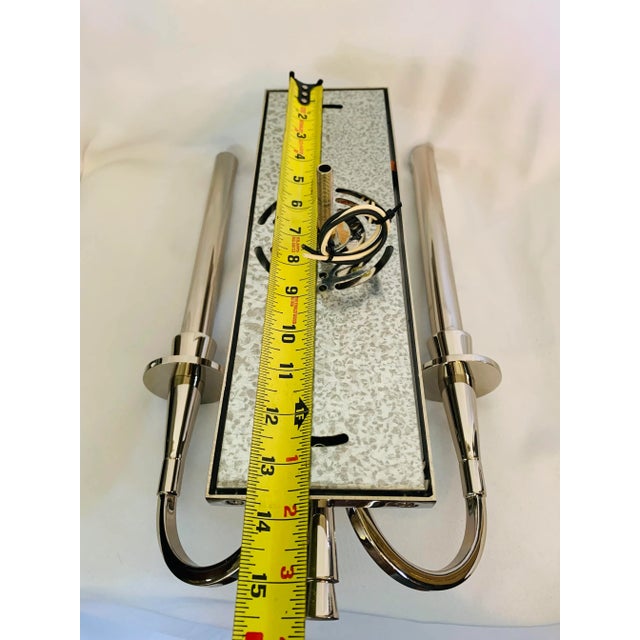 The Foundry Showroom Contemporary Nickel Finish Wall Sconce For Sale - Image 11 of 13